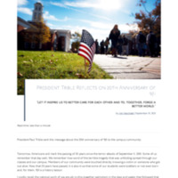 1.9 ZD Newsroom: President Trible Reflects on 20th Anniversary of 9/11