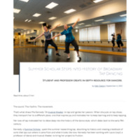 3.38 Newsroom: Summer Scholar Steps Into History of Broadway Tap Dancing