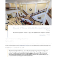 3.53 Newsroom: College of Social Sciences Develops Strategic Plan