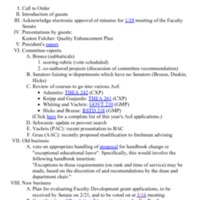 4.3 A Faculty Senate Agenda,  February 16, 2007