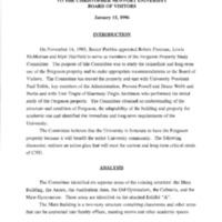 1.2 D Report of the Ferguson Property Study Committee to the Christopher Newport University Board of Visitors