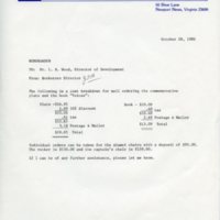 1.8 D Memo To: Mr. L. B. Wood, Director of Development From: Bookstore Director 
