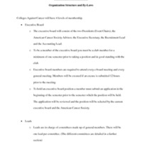 5.3 ZZZG Colleges Against Cancer Organization Structure and By-Laws<br />
