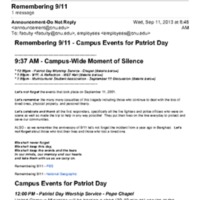 1.9 ZD Remembering 9/11 - Campus Events for Patriot Day