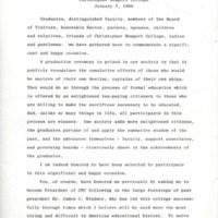 1.8 A-2 Graduation Address Christopher Newport College January 7, 1980 