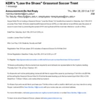 5.2 ZT KDR&#039;s &quot;Lose the Shoes&quot; Grassroot Soccer Tnmt
