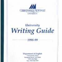 3.19 A University Writing Guide, 1998-99