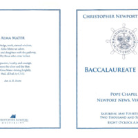 1.8 A-6 Program for the Baccalaureate Service, May 14, 2016
