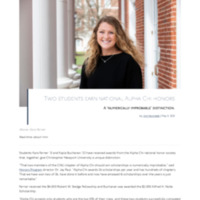 5.2 O Newsroom: Two Students Earn National Alpha Chi Honors