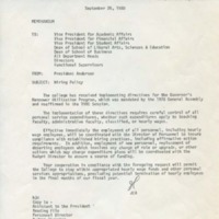 1.4 C-2 Memo from President Anderson on the Hiring Policy 