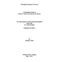 6.1 A Preliminary Study of Alfred P. Gibbs: His Life and his Hymns