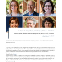 5.1 F Newsroom: Class of 2013 Faculty Development Awards