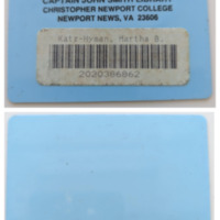 Community Patron Library Card, circa 1983-1992