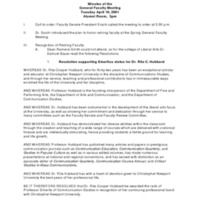 4.3 B Minutes of General Faculty Meeting, April 10, 2001