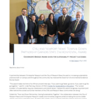 2.57 Newsroom: CNU and Newport News&#039; Town &amp; Gown Partnership Garners State Environmental Award