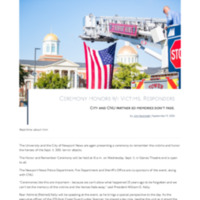 1.9 ZD Newsroom: Ceremony Honors 9/11 Victims, Responders