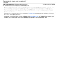 1.18 Remember to check your symptoms! (example email)