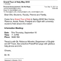 1.9 D-7 Grand Tour of Italy May 2012