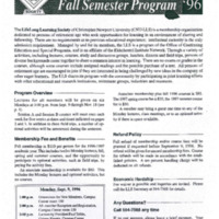3.18 D-1 LifeLong Learning Society Registration Brochure, Fall 1996