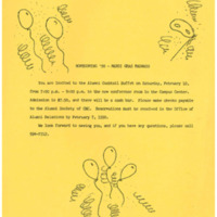 5.1 C-1 Homecoming 1990 Alumni Cocktail Buffet Invitation