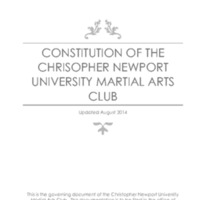 5.3 ZZY Constitution of the Christopher Newport University Martial Arts Club