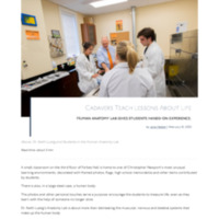 3.13 B Newsroom: Cadavers Teach Lessons About Life