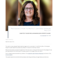3.55 Newsroom: Professor&#039;s Effort to Protect Low-Wage Workers Pays Off