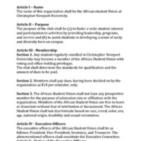 5.3 X African Student Union Constitution/Bylaws