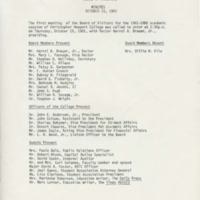 1.2 B Christopher Newport College Board of Visitors Minutes October 15, 1981 