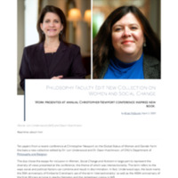 3.33 Newsroom: Philosophy Faculty Edit New Collection on Women and Social Change