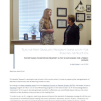 3.18 B Newsroom: Teacher Prep Graduate Program Earns An A+ For Reading Instruction