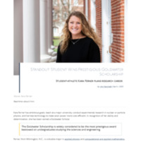 3.34 Newsroom: Standout Student Wins Prestigious Goldwater Scholarship