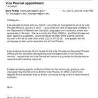 4.12 Email: Vice Provost Announcement