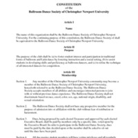5.3 E Constitution of the Ballroom Dance Society of Christopher Newport University<br />
