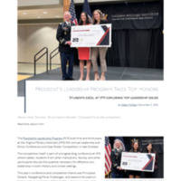 3.11 Newsroom: President&#039;s Leadership Program Takes Top Honors 