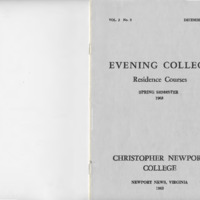 2.1 A Evening College Residence Course Catalog, Spring Semester 1963