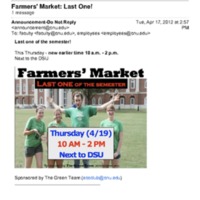 1.9 U Farmers&#039; Market: Last One! (April 2012)