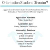 2.33 G-1 Student Director of Orientation Info Session 2016