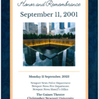1.9 ZD Honor and Remembrance September 11, 2001