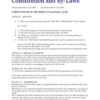 5.3 C-11 Men's Club Volleyball Constitutions and By-Laws<br />
