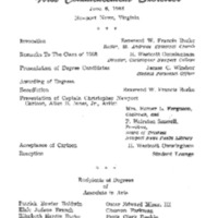 1.8 A-1 Program of  First Commencement Exercises, June 6, 1963