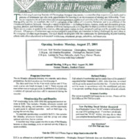 3.18 D-1 LifeLong Learning Society Registration Brochure, Fall 2001 