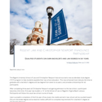 3.55 Newsroom: Regent Law and Christopher Newport Announce Partnership