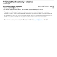 1.9 ZC Veterans Day Ceremony Tomorrow (2014)