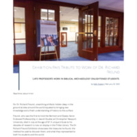 3.33 Newsroom: Exhibition Pays Tribute to Work of Dr. Richard Freund