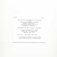 1.8 H Invitation to a reception honoring President and Mrs. James C. Windsor 