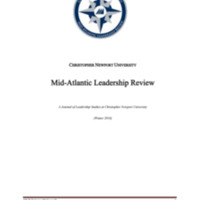 5.4 N Winter 2016 Mid-Atlantic Leadership Review: A Journal of Leadership Studies at Christopher Newport University