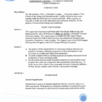 5.3 ZA The Church of the Living God International Inc. Christopher Newport University Chapter Campus Ministry Constitution