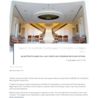 2.57 Newsroom: Grant to Support Sustainability Efforts in Forbes Hall