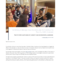 2.57 Newsroom: Symposium Brings High Schoolers to Campus to Talk  Climate Change